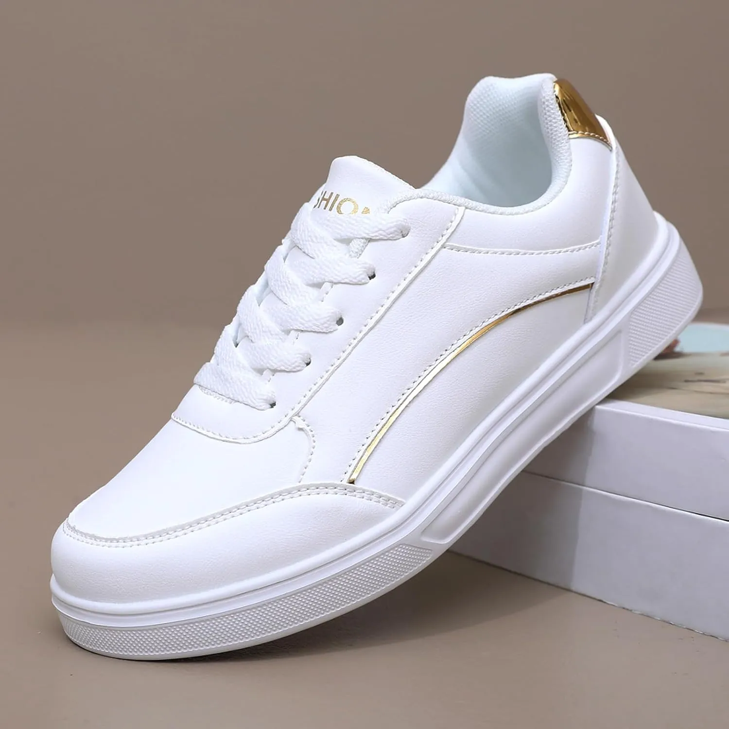 Women Shoes Casual Sneakers for Women Lace Up Skate Shoes Classicial White Shoes Cute Design Rainbow Colored Fashion Shoes for Students