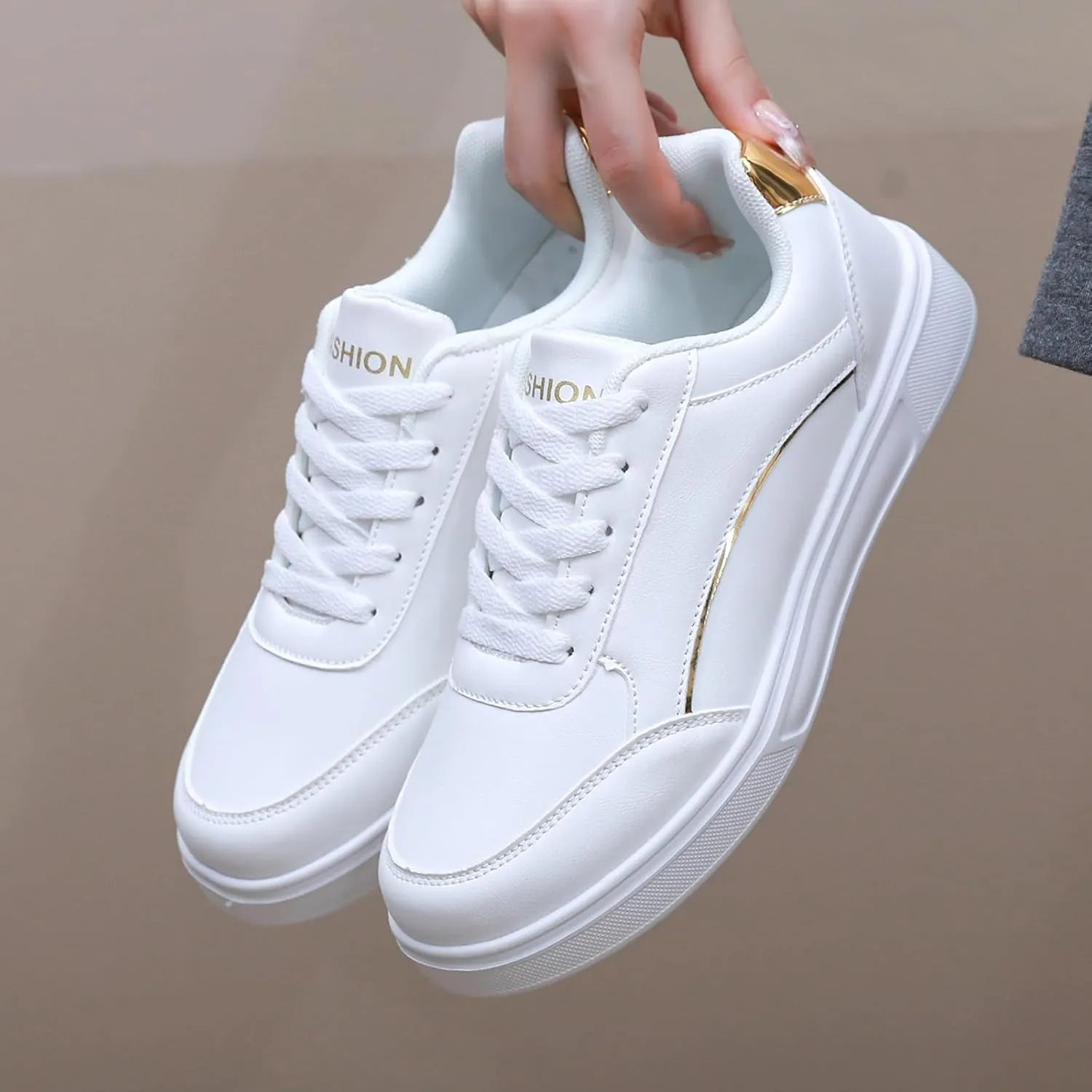 Women Shoes Casual Sneakers for Women Lace Up Skate Shoes Classicial White Shoes Cute Design Rainbow Colored Fashion Shoes for Students