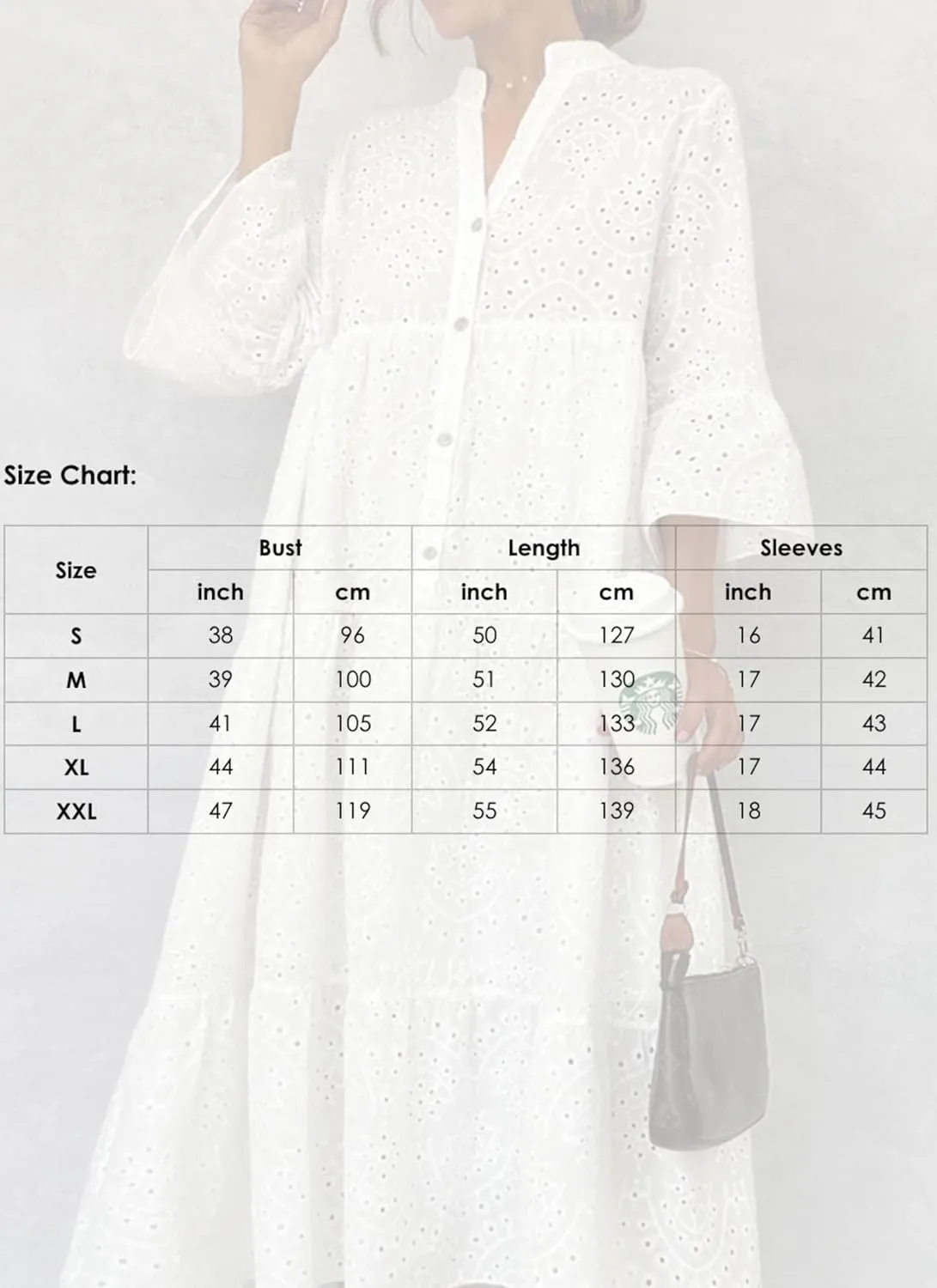 Women's 2025 Summer Modern White Plain 3/4 Sleeve V-Neck Midi Dress Loose Going Out Beach Vacation Flowy Outfits