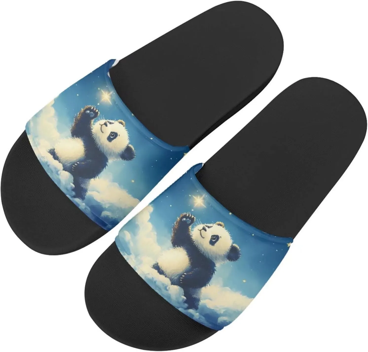 Womens Animal Printed Flat Sandals Non Slip Slide Sandals Shower Slippers Unisex Cute Summer Slide Slippers