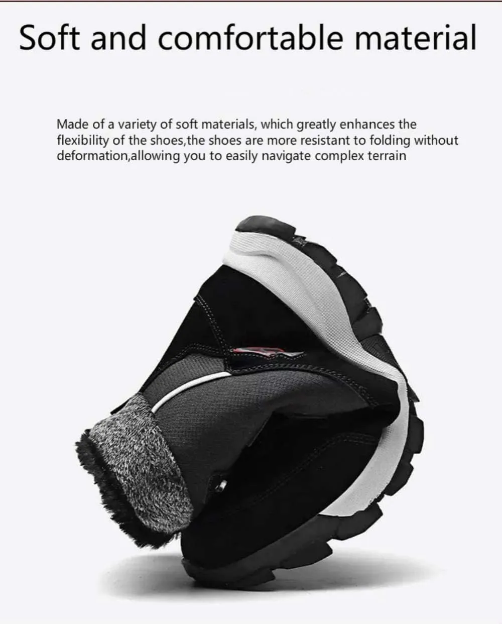 Womens Ankle Snow Boots Men Fur Winter Lined Warm Anti-Slip Cozy Casual Outdoor Comfortable Shoes Booties