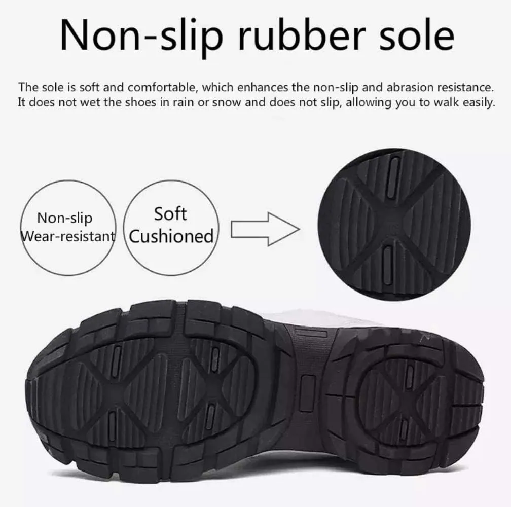 Womens Ankle Snow Boots Men Fur Winter Lined Warm Anti-Slip Cozy Casual Outdoor Comfortable Shoes Booties