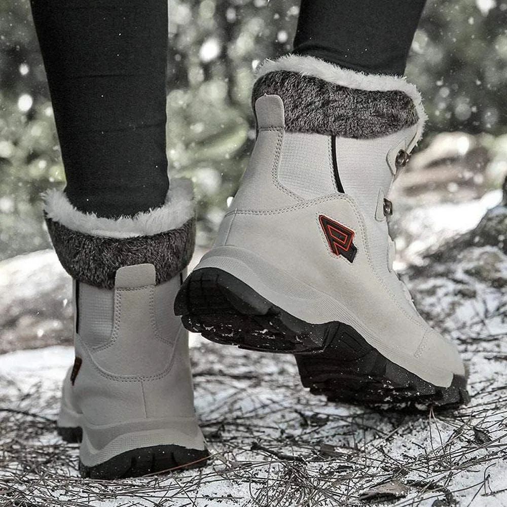 Womens Ankle Snow Boots Men Fur Winter Lined Warm Anti-Slip Cozy Casual Outdoor Comfortable Shoes Booties