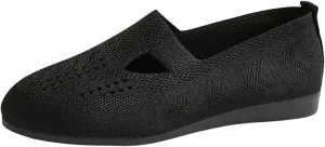 Women's Ballet Flats Soft Knitting Round Toe Slip On Flats Shoes Comfort Ballerina Flat Shoes for Walking Street