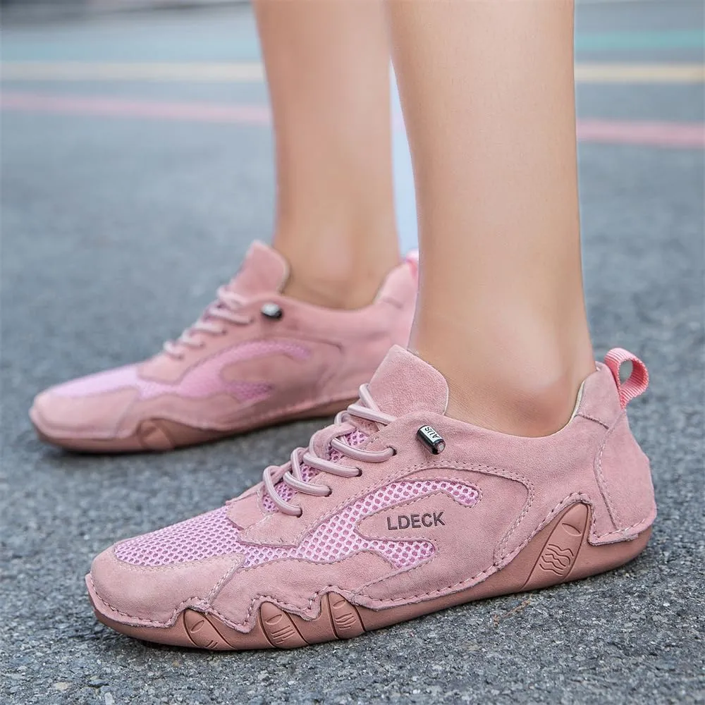 Women's Breathable Mesh Fashion Sneaker Outdoor Lightweight Soft Flat Walking Shoes Ladies Casual Shoes