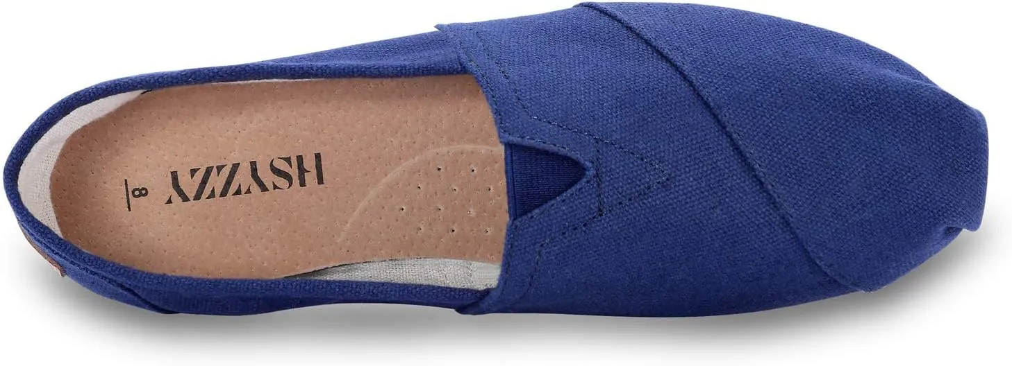 Women's Canvas Shoes Slip-on Ballet Flats Classic Casual Sneakers Daily Loafers