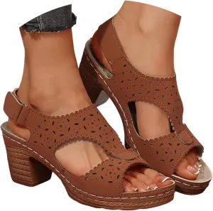 Women's Chunky Heel Platform Mules 2025 Slip-On Open Toe Sandals with Block Heel - Dressy Wedding Party Shoes & Casual Summer Slides