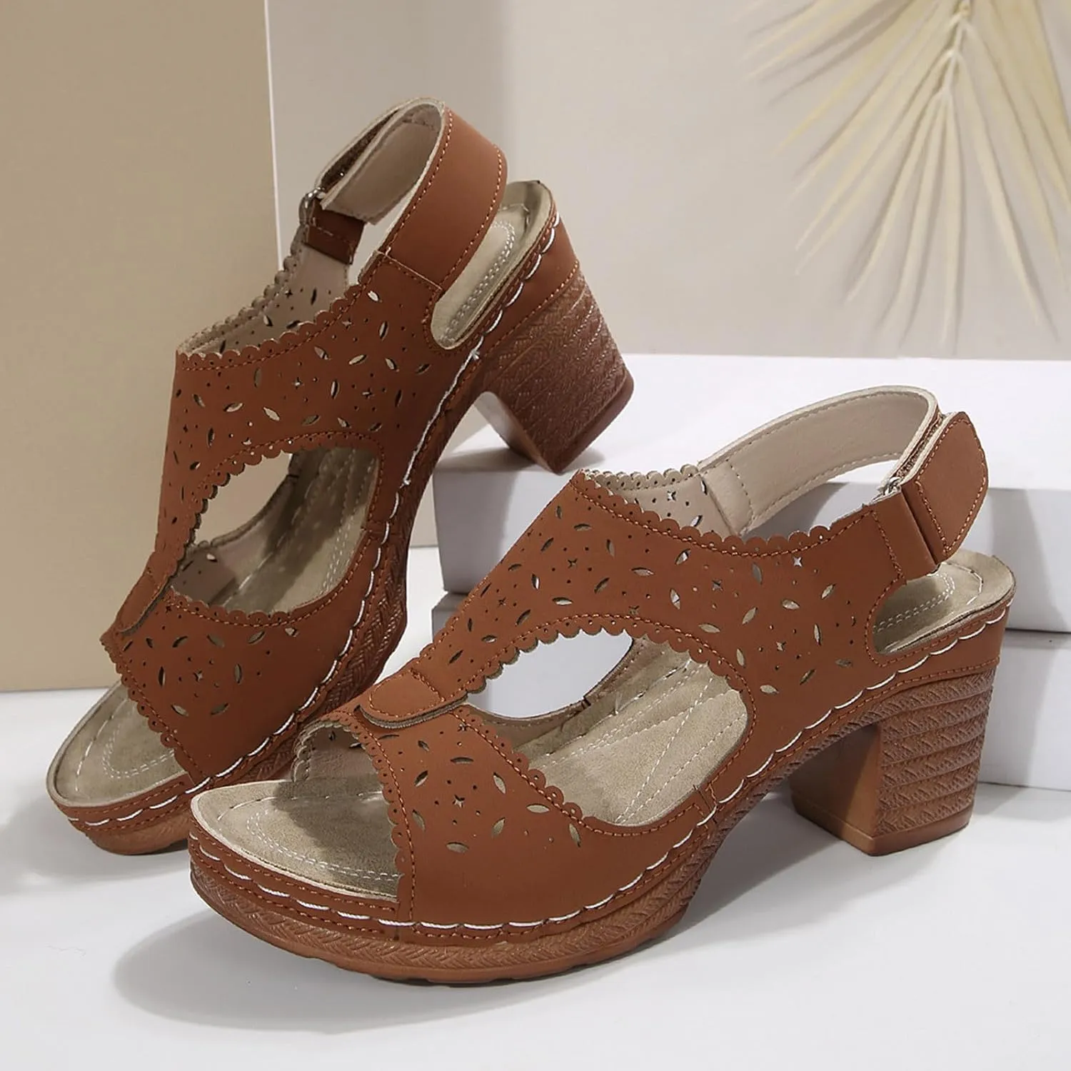 Women's Chunky Heel Platform Mules 2025 Slip-On Open Toe Sandals with Block Heel - Dressy Wedding Party Shoes & Casual Summer Slides