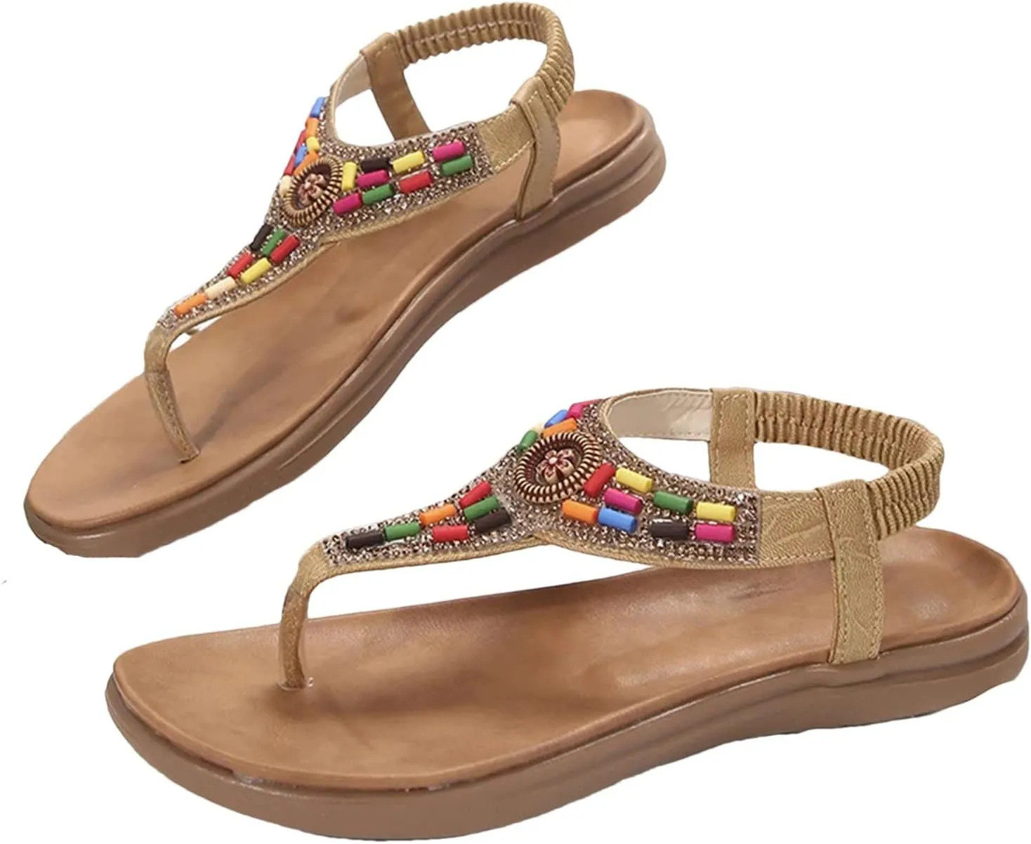 Women's Clip Toe Gladiator Sandals Vintage Summer Casual Beach Shoes