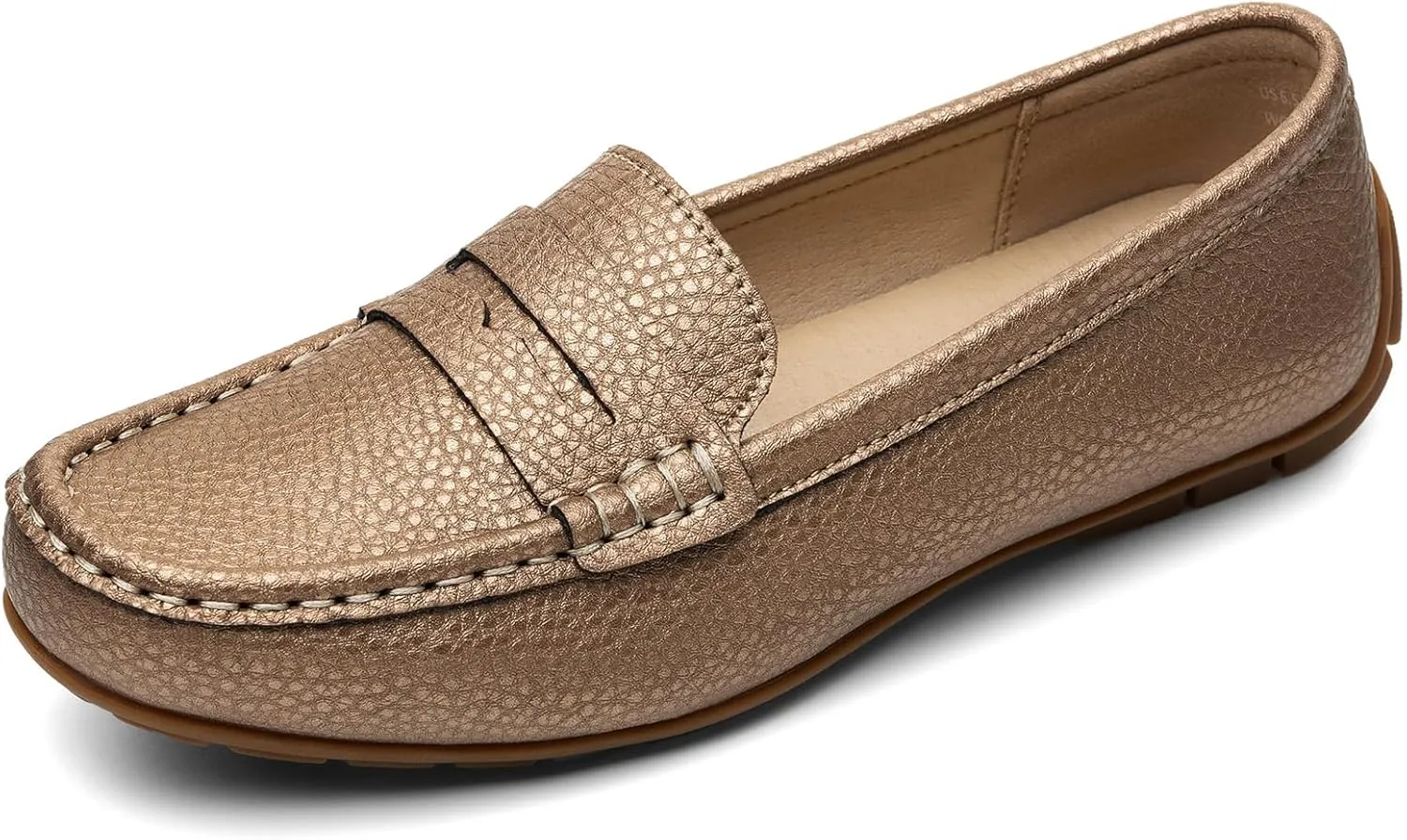 Women's Comfortable & Lightweight Leather Penny Loafers Slip-Ons Cute Business Casual Dress Shoes Work Office Flats Everyday Walking Shoes Driving Mocs for Women