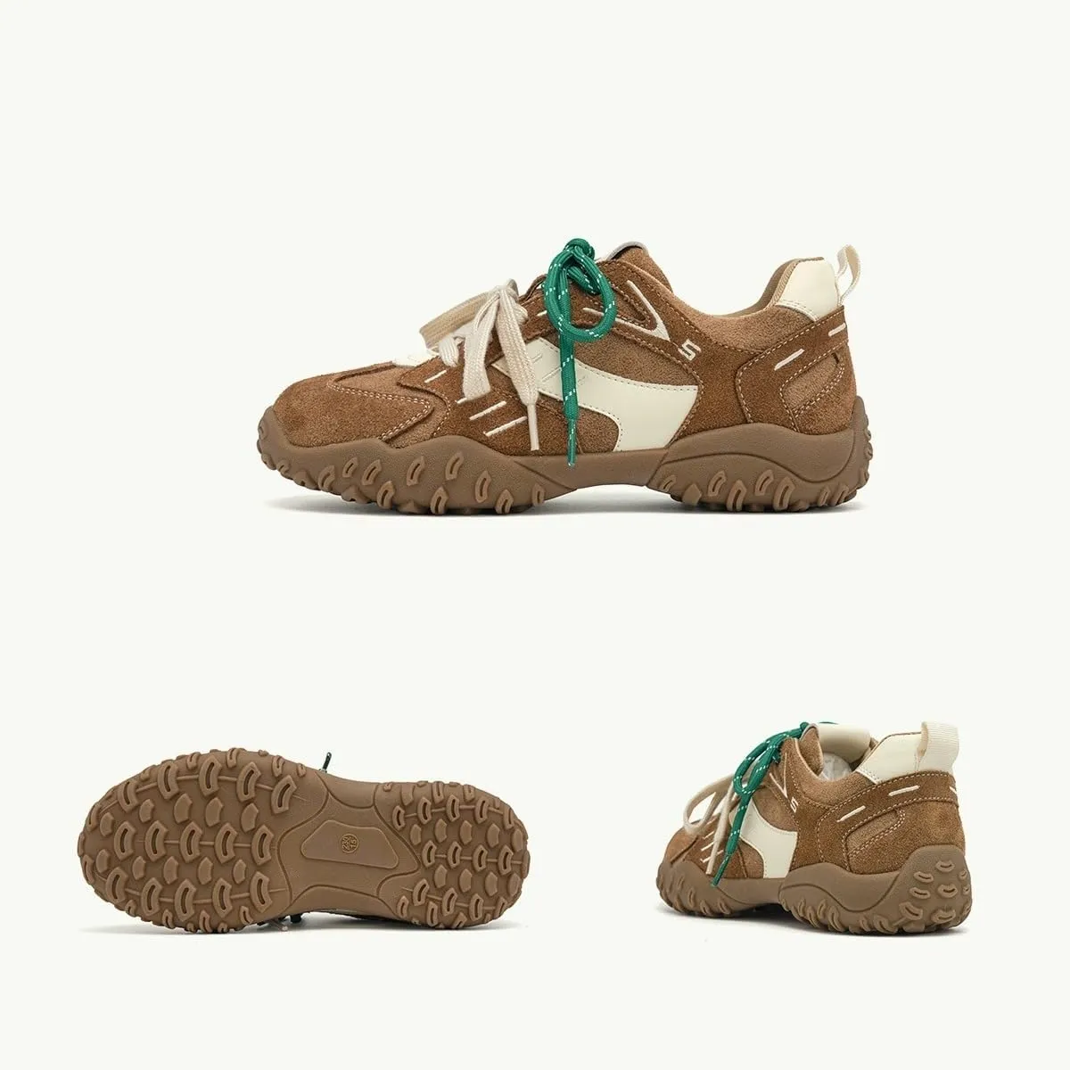 Women's Cute Trail Sneakers Non-Slip Hiking Shoes with Rugged Grip Lightweight Casual Vintage for Walking Traveling Urban Adventure