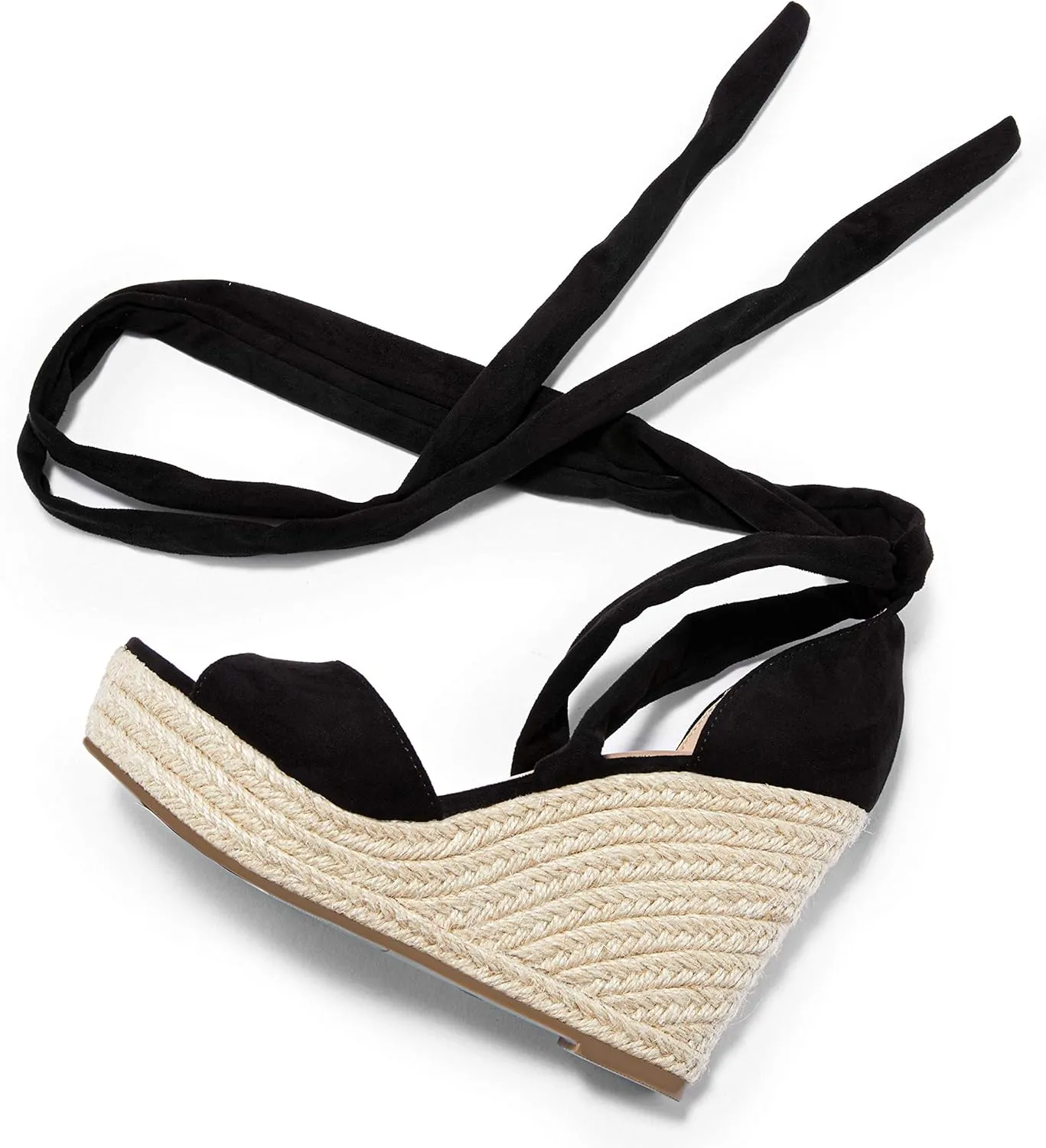 Womens Espadrilles Wedges Sandals Heels Open Toe Tie Lace Up Platform Ankle Strap Summer Dress Shoes