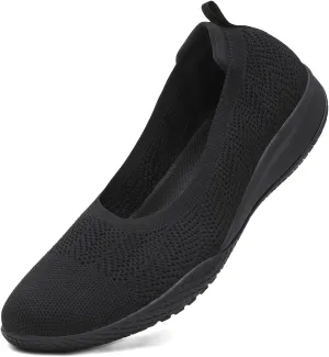 Women's Flats Slip On Go Walk Shoes for Women Comfortable Walking Sneakers Knit Low Wedge Dressy Ballet Shoes Zapatos para Mujer