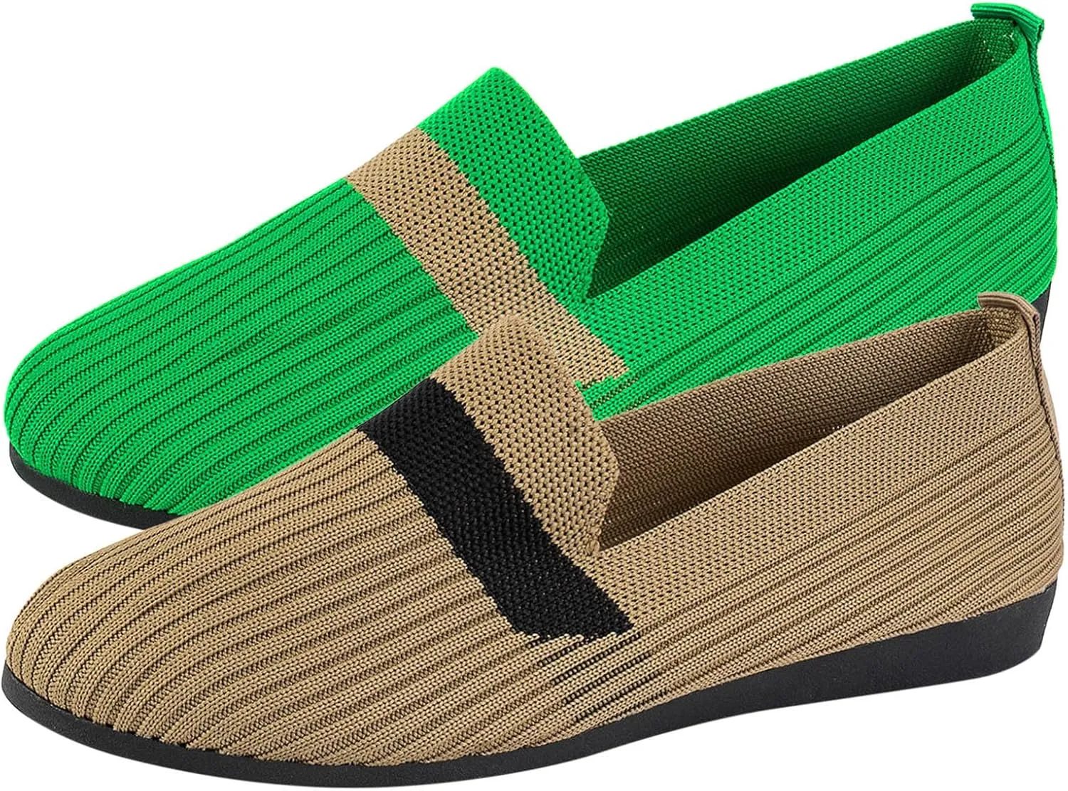 Women's Flats Walking Shoes Comfort Mesh Round Toe Ballet Flats Breathable Dress Shoe Classical Slip On Shoe for Work