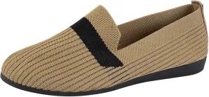 Women's Flats Walking Shoes Comfort Mesh Round Toe Ballet Flats Breathable Dress Shoe Classical Slip On Shoe for Work