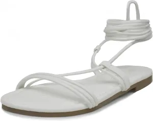 Women's Lace up Strappy Flat Sandals Open Toe Tie up Gladiator Dressy Sandals