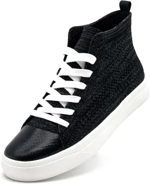 Women's Men’s Fashion Sneakers High Top Lace Up Shoes for Women Men Breathable Flying Woven Mesh Sneakers Casual Outdoor Sport Running Walking Shoes