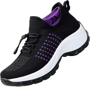 Womens Mesh Slip on Sneakers Women Orthopedic Shoes Walking Shoe Fashion Breathable for Plantar Fasciitis Relief