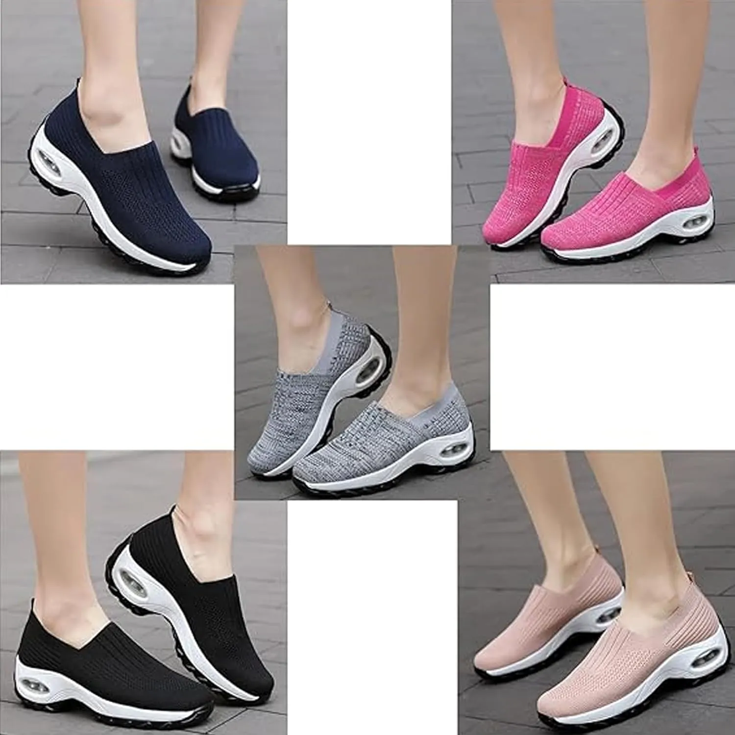 Women's Orthopedic Schedule Diabetic Walking Shoes Diabetic Mesh Hands Free Slip Ins Breathable Comfortable Casual Ladies Sport Outdoor Athletic Sneakers