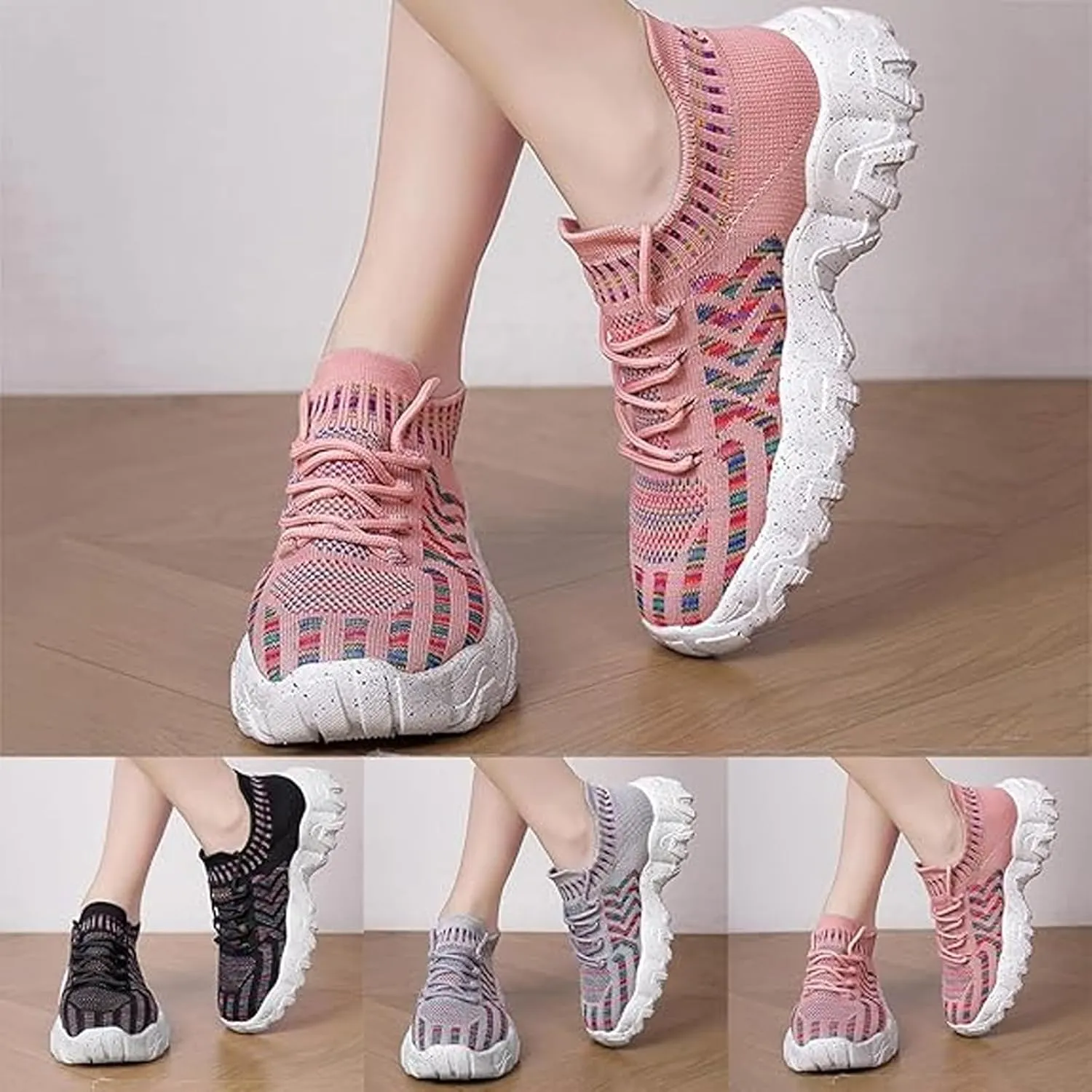Women's Orthopedic Sneakers Walking Shoes for Plantar Fasciitis Relief Hands Free Slip Ins Breathable Comfortable Shoe