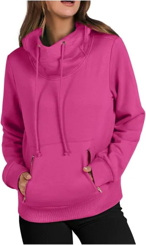 Women's Oversized Hoodies,2024 Casual Crew Neck Long Sleeve Fleece Sweatshirts,Pullover Sweaters Tunic Cute Winter