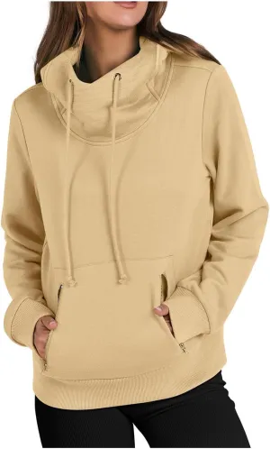 Women's Oversized Hoodies,2024 Casual Crew Neck Long Sleeve Fleece Sweatshirts,Pullover Sweaters Tunic Cute Winter