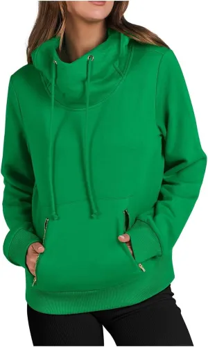 Women's Oversized Hoodies,2024 Casual Crew Neck Long Sleeve Fleece Sweatshirts,Pullover Sweaters Tunic Cute Winter