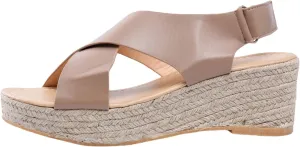 Women's Platform Espadilles Wedge Beach Sandals Summer Open Toe Ankle Strap Espadrille Low Slingback Criss Cross Espadrilles Elastic Crisscross Slip on Comfortable Casual Wedges Shoes