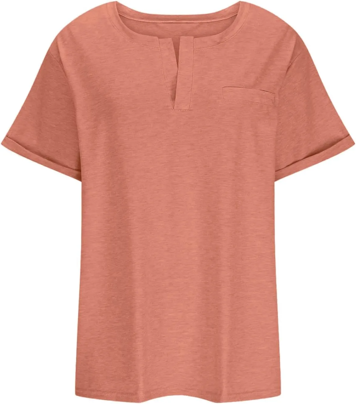 Women's Plus Size Summer Tops Short Sleeve Casual Shirt Vacation Basic Tees Loose Fit V Neck T Shirts Dressy Blouses