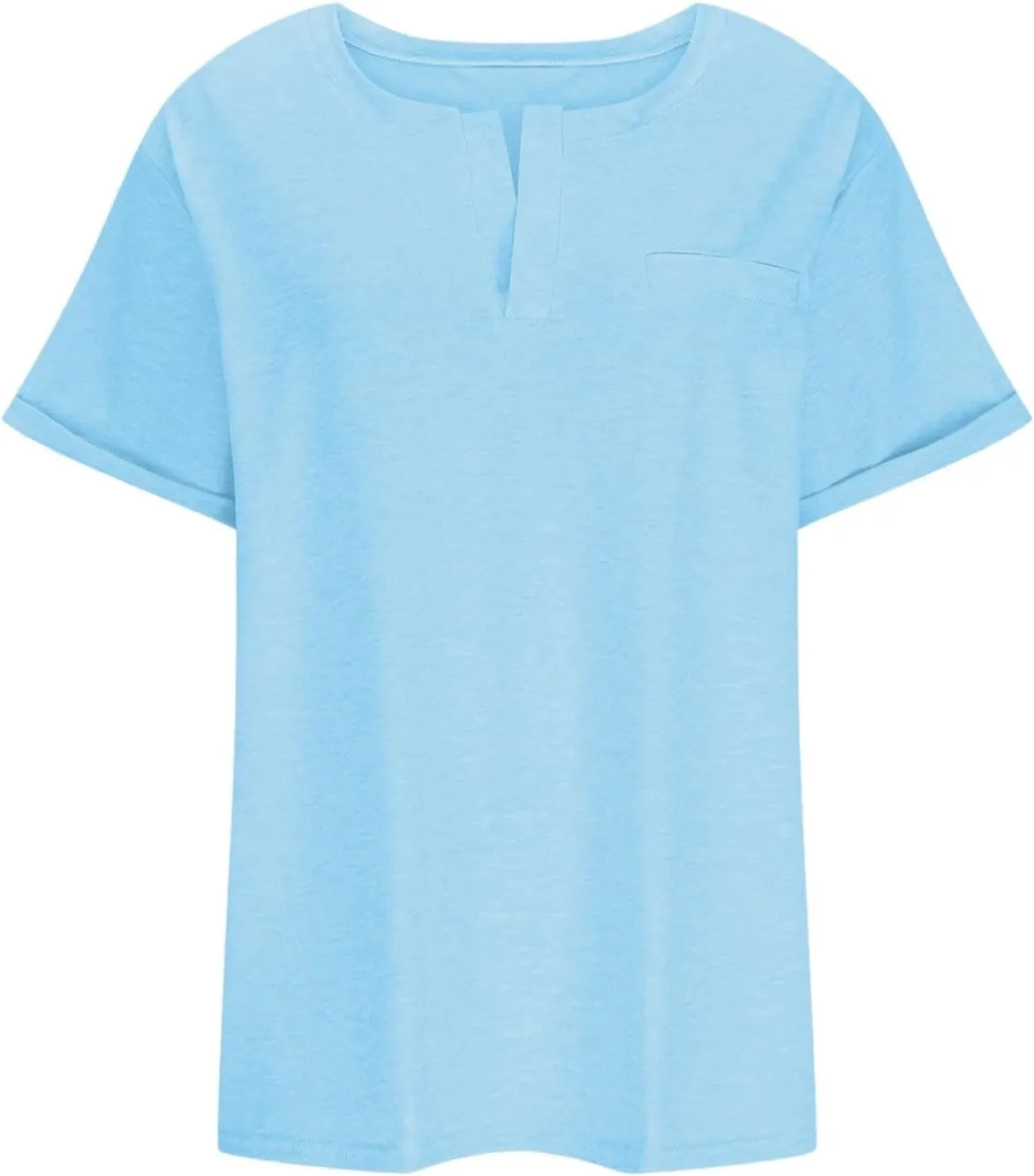 Women's Plus Size Summer Tops Short Sleeve Casual Shirt Vacation Basic Tees Loose Fit V Neck T Shirts Dressy Blouses