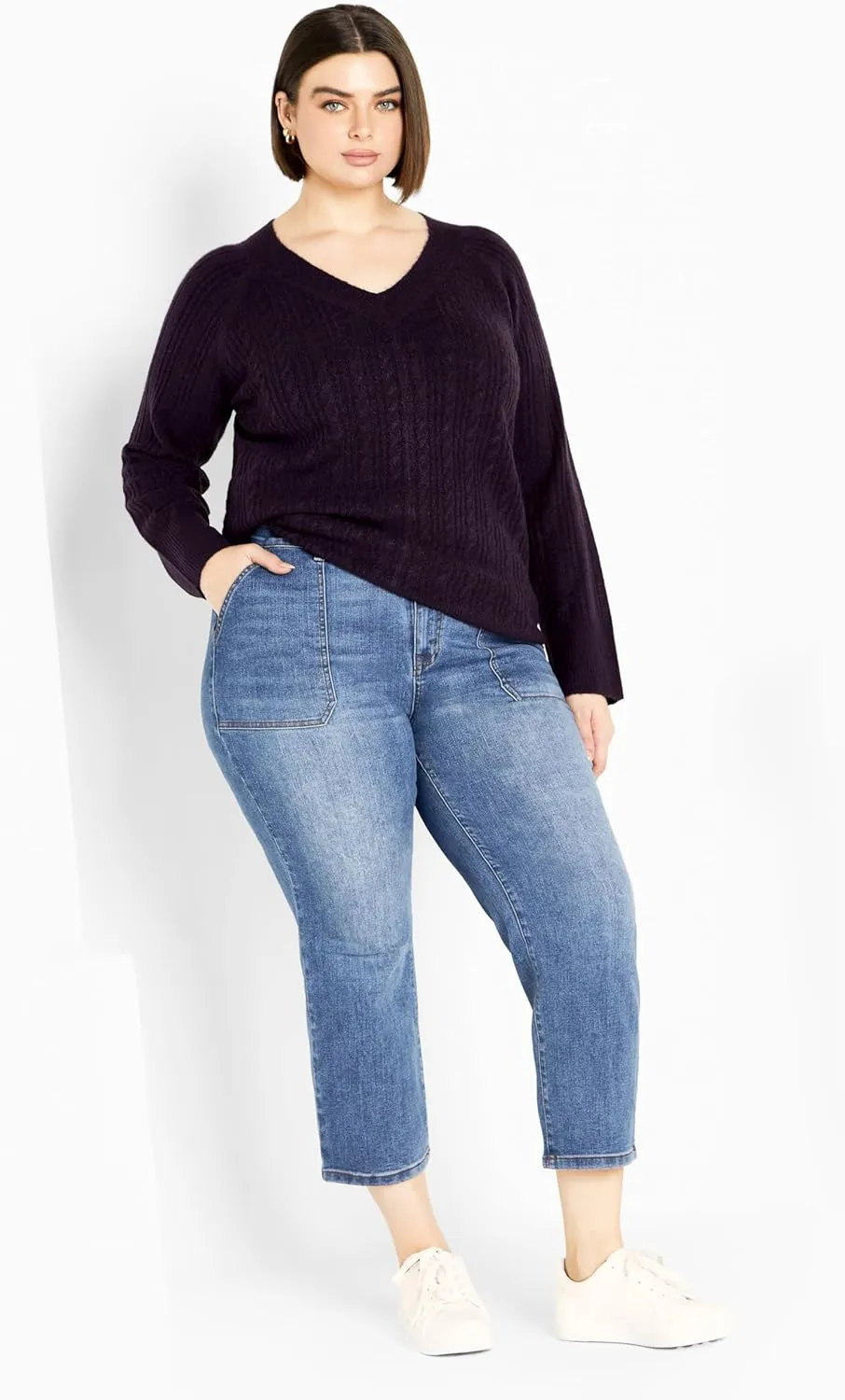 Women's Plus Size Sweater Nova Cable