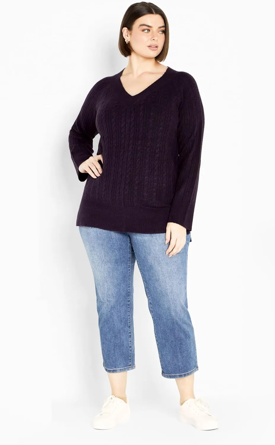 Women's Plus Size Sweater Nova Cable