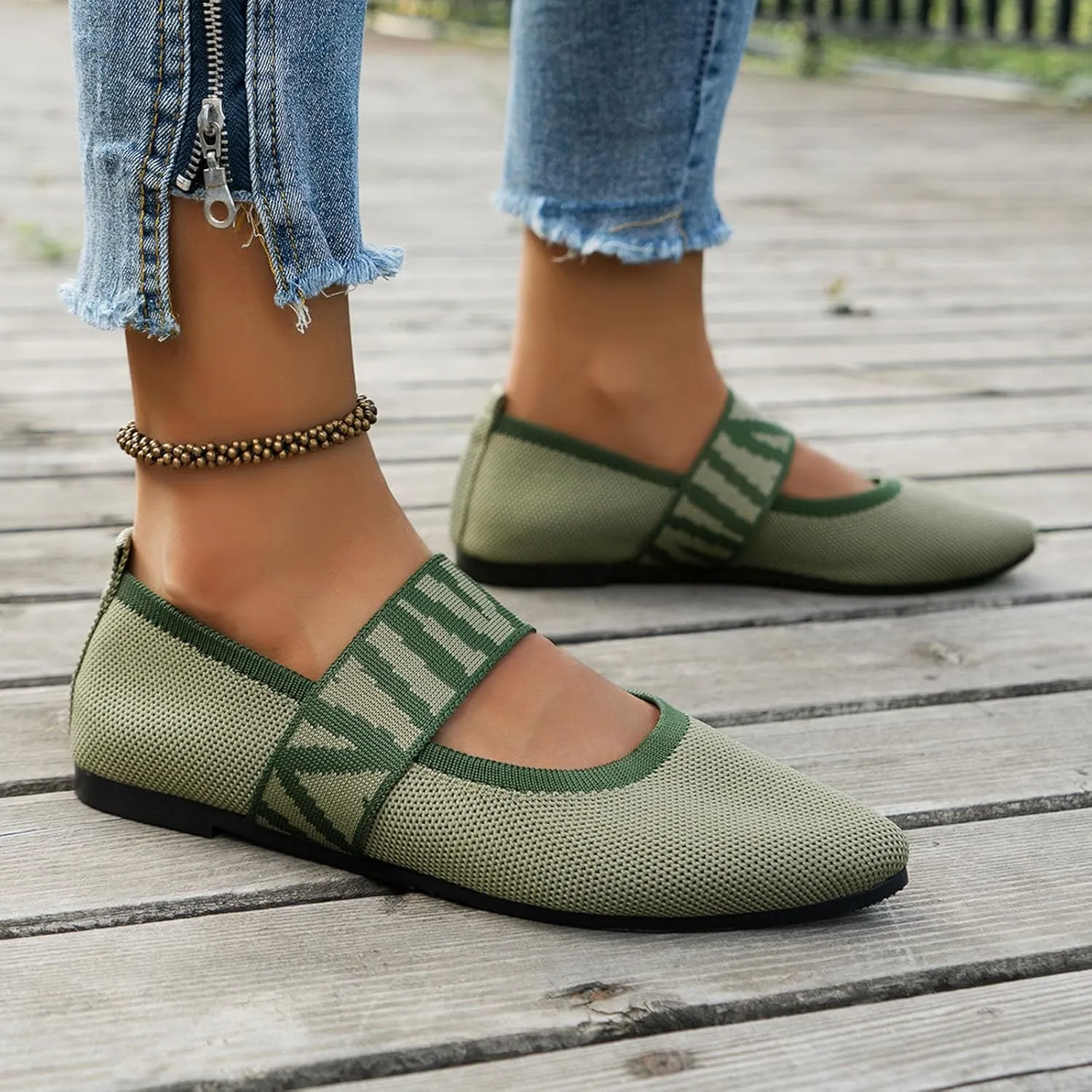 Womens Pointed Toe Flats Knit Dress Shoes Comfort Women Shoes Slip On Shoes Classic Softable Shoes Business Work Shoes