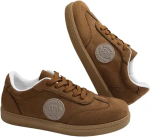 Women’s Retro Casual Sneakers – Faux Suede Fashion Skate Shoes with Rubber Sole, Lace-Up Design, and Street Style Look – Comfortable Everyday Walking Trainers for Travel, Campus & City Wear