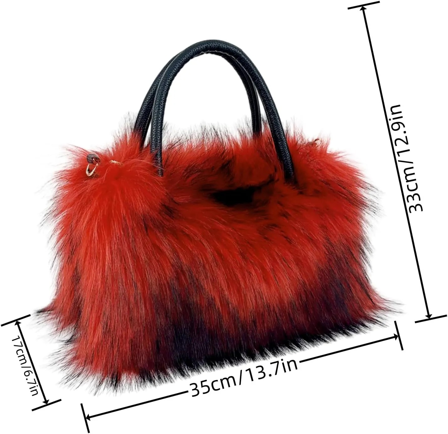 Women's Rose Red 40 Faux Fur Tote Bag & Mid-Calf Mukluks Set