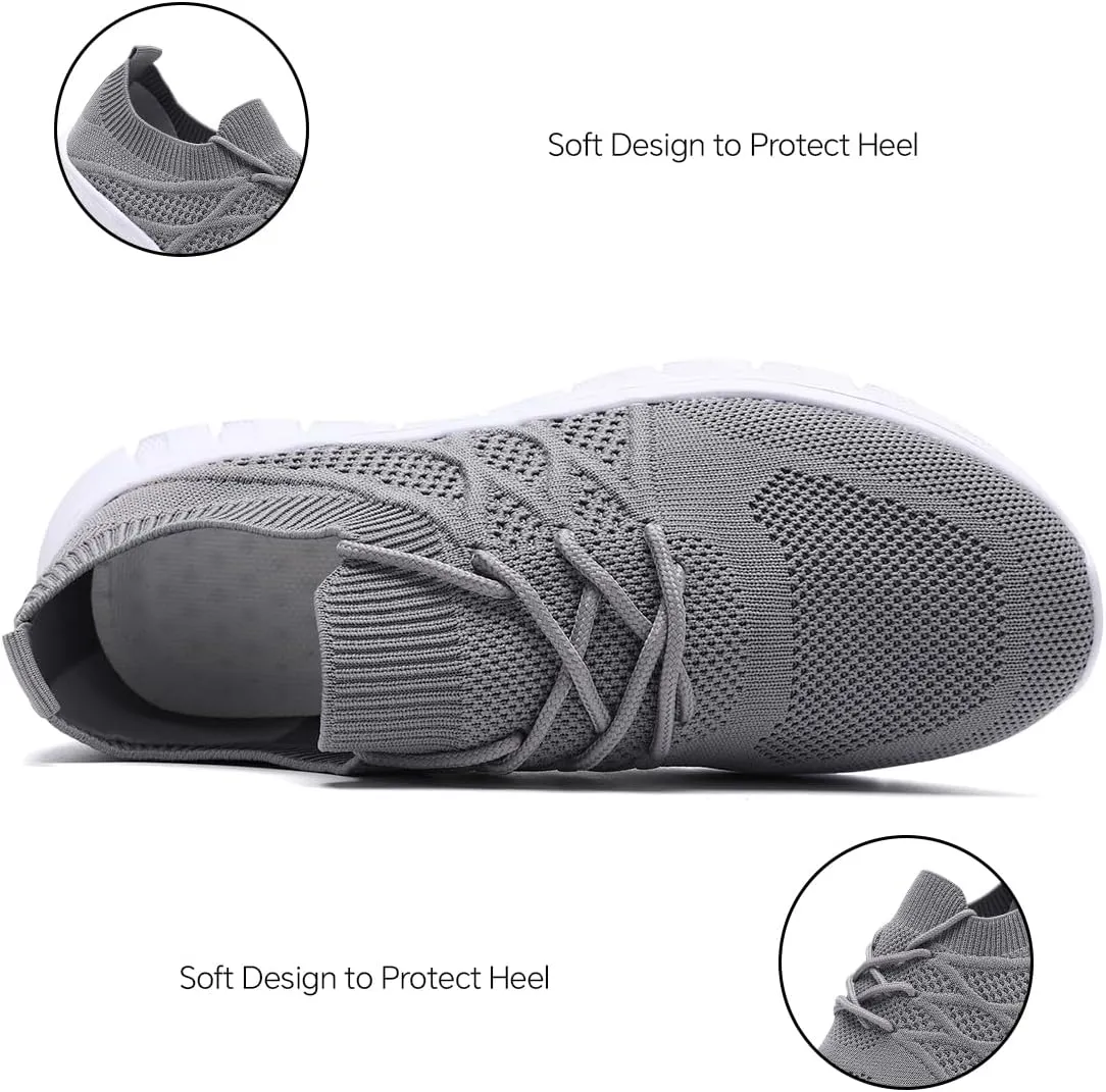 Womens Running Shoes Casual Slip on Breathable Lightweight Walking Tennis Sneakers Comfortable Fashion Athletic Sports Gym Trainers