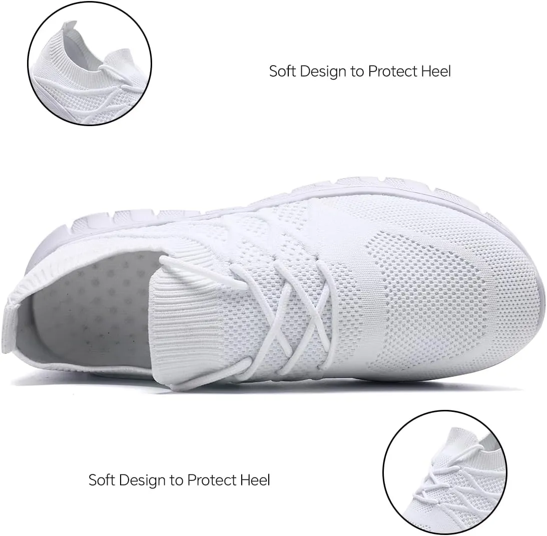 Womens Running Shoes Casual Slip on Breathable Lightweight Walking Tennis Sneakers Comfortable Fashion Athletic Sports Gym Trainers