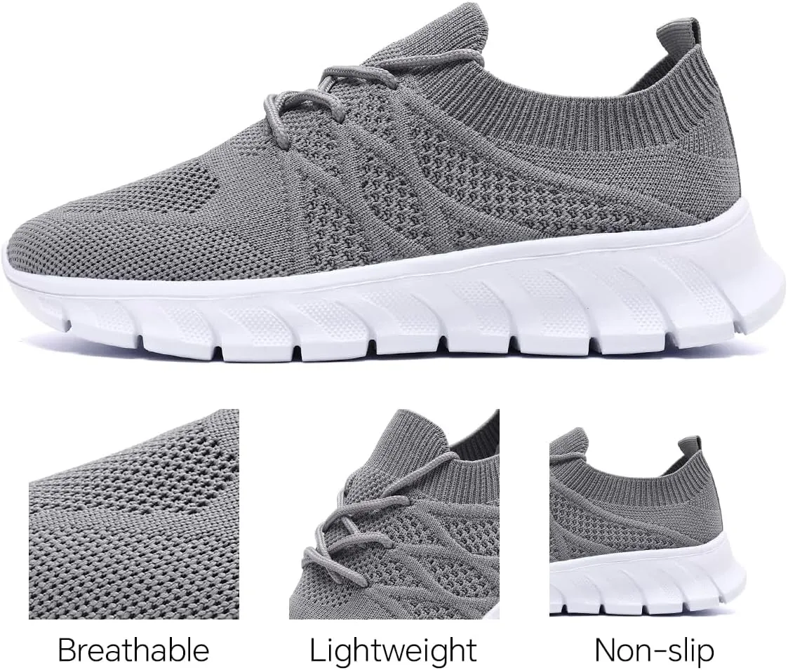 Womens Running Shoes Casual Slip on Breathable Lightweight Walking Tennis Sneakers Comfortable Fashion Athletic Sports Gym Trainers