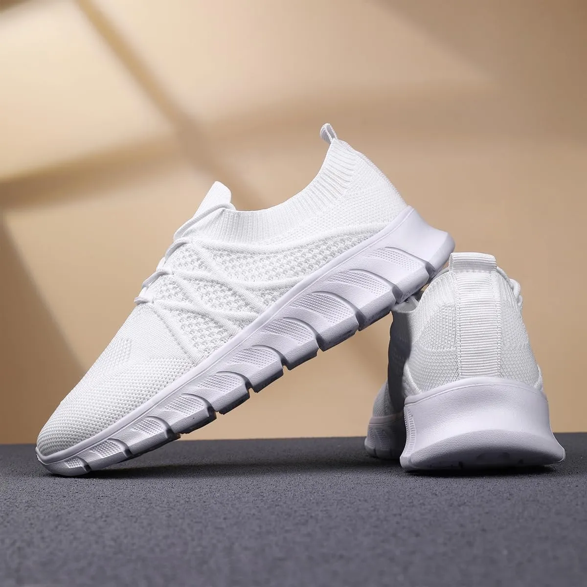 Womens Running Shoes Casual Slip on Breathable Lightweight Walking Tennis Sneakers Comfortable Fashion Athletic Sports Gym Trainers