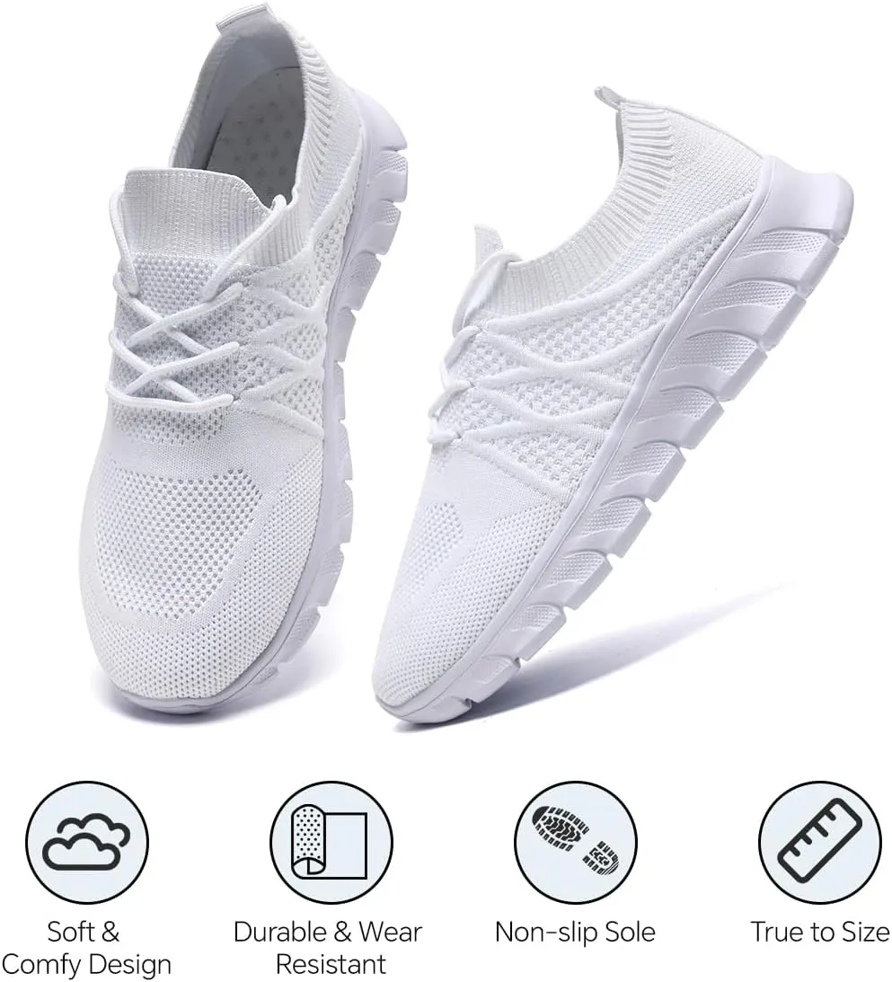Womens Running Shoes Casual Slip on Breathable Lightweight Walking Tennis Sneakers Comfortable Fashion Athletic Sports Gym Trainers