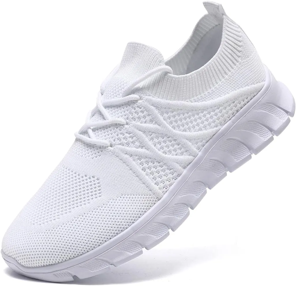 Womens Running Shoes Casual Slip on Breathable Lightweight Walking Tennis Sneakers Comfortable Fashion Athletic Sports Gym Trainers