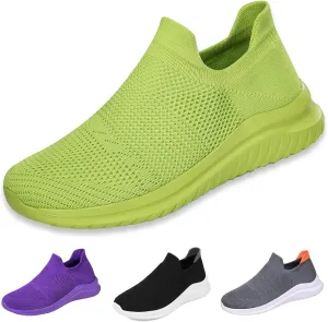 Women's Slip On Sneakers Women, Non Slip Work Shoes Comfortable Lightweight Breathable Casual Shoes for Walking Travel Work