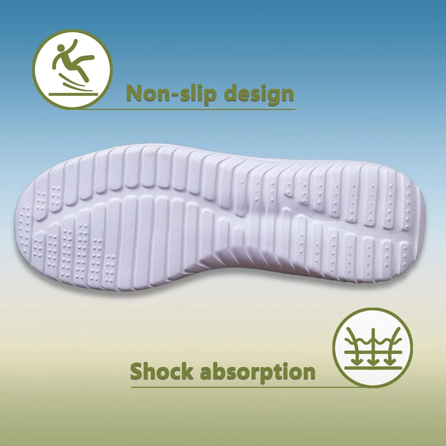 Women's Slip On Sneakers Women, Non Slip Work Shoes Comfortable Lightweight Breathable Casual Shoes for Walking Travel Work