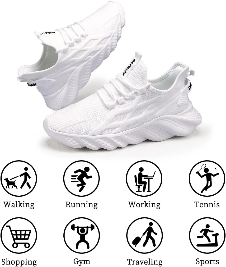 Women's Slip on Walking Shoes Lightweight Casual Tennis Sneakers Workout Breathable Running Shoes Comfortable Fashion Athletic Sports Gym Sneakers