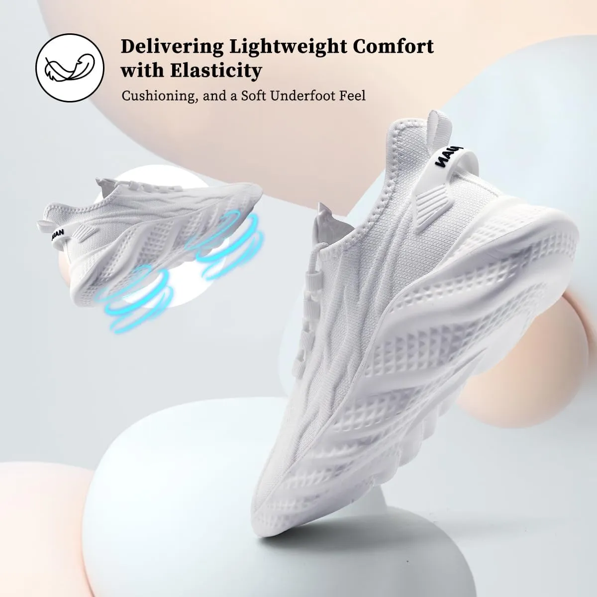 Women's Slip on Walking Shoes Lightweight Casual Tennis Sneakers Workout Breathable Running Shoes Comfortable Fashion Athletic Sports Gym Sneakers