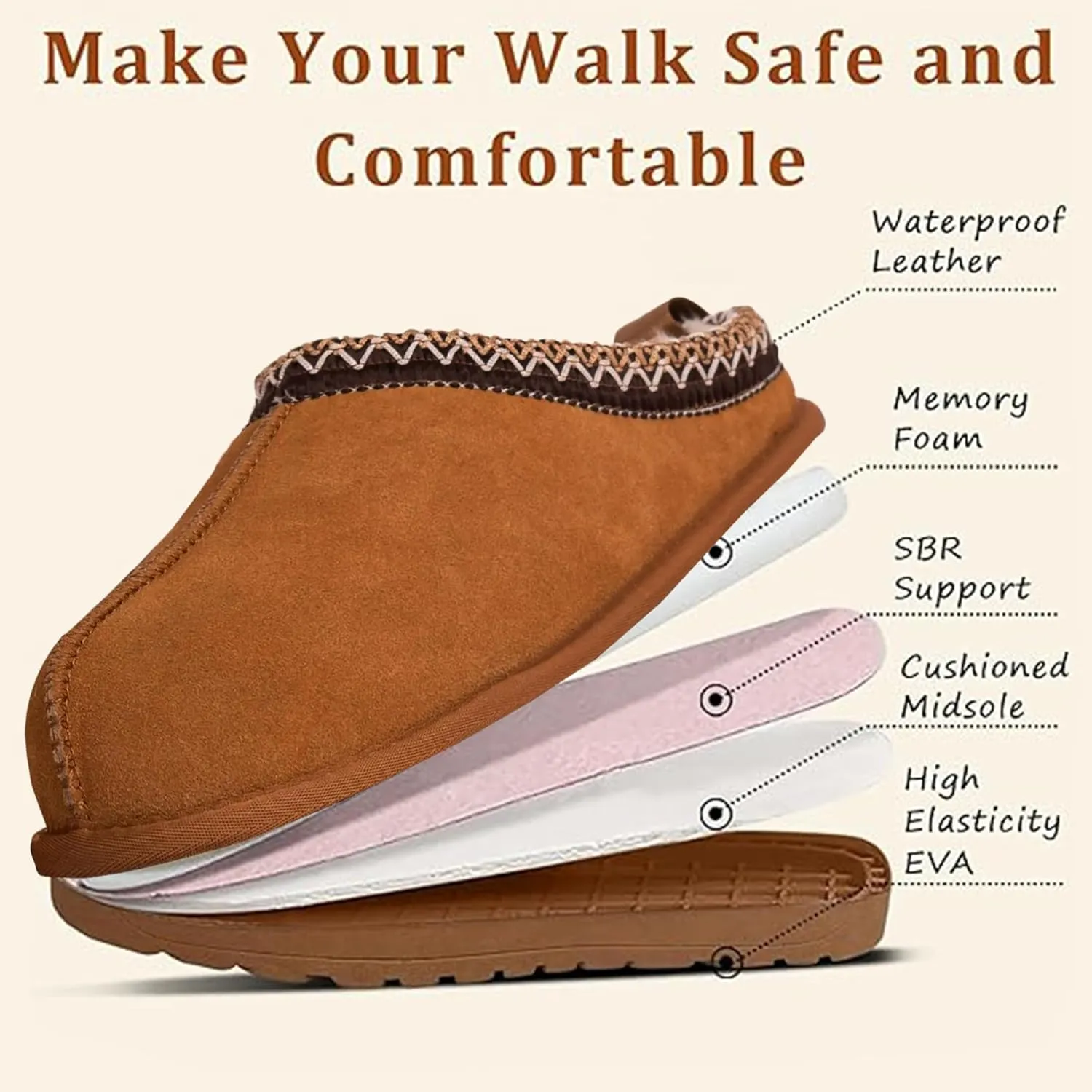 Women's Slippers Platform Mini Boots, Cozy Fleece-Lined Slippers - Anti-Slip Indoor/Outdoor Fuzzy Winter Boots, Winter Footwear with Memory Foam