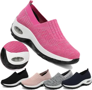 Women’S Sneakers Air Cushion Trainers,New Women's Orthopedic Platform Arch Walking Sneakers,Air Cushion Slip-On Walking Orthotic Shoes for Women.Athletic Shoes Running Jogging Shoes