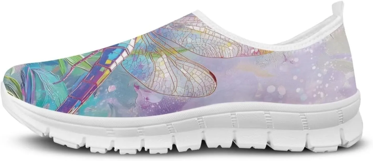 Women's Sneakers Casual Low Top Walking Sneaker Flat Breathable Slip On Soft Holiday Outdoor Shoes for Women