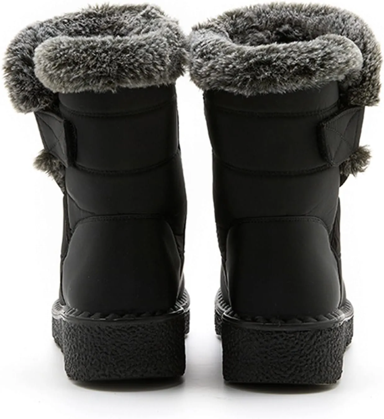 Womens Snow Boots Black Snow Boots for Ladies Indoor Outdoor Womens Winter Snow Boots Women Ankle Booties Womens Winter Boot Slip On Black Boots for Women Mens Snow Booties