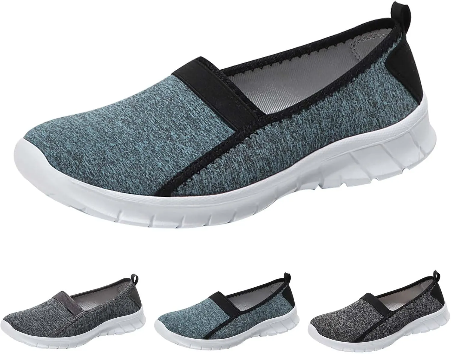 Women's Soft Orthopedic Shoes Breathable Woven Go Walking Slip On Foam Shoes Arch Support Mens Comfortable Slip on Shoes